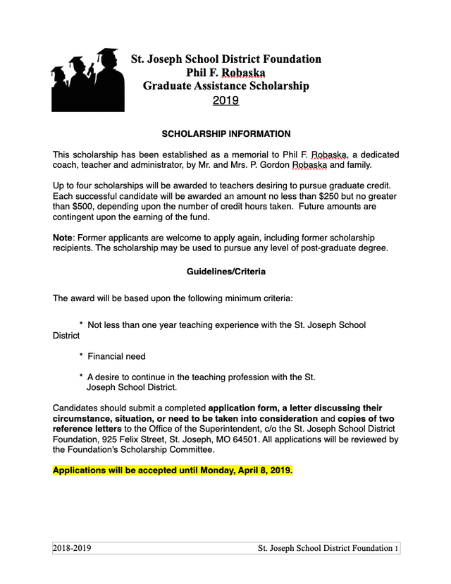 Robaska Scholarship